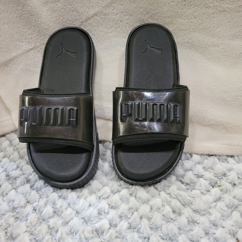 Puma Black Slide Sandals